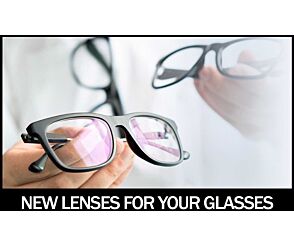 New lenses for your frames.  Price shown includes shipping to us and to you.  